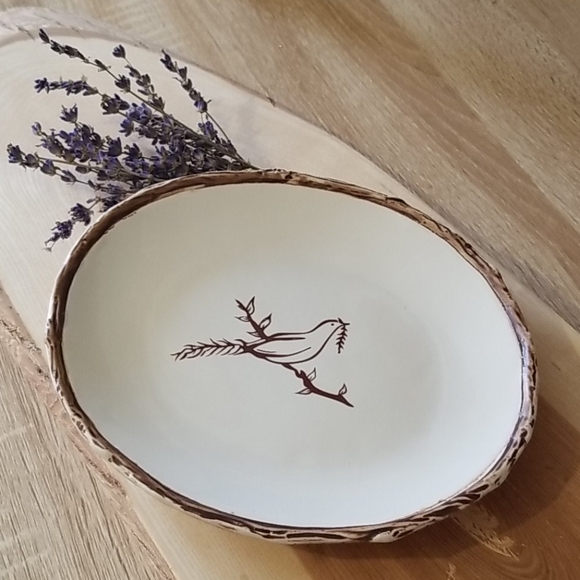 🪺Jeremie Stoneware Bird on Branch Set - Picture 3 of 6